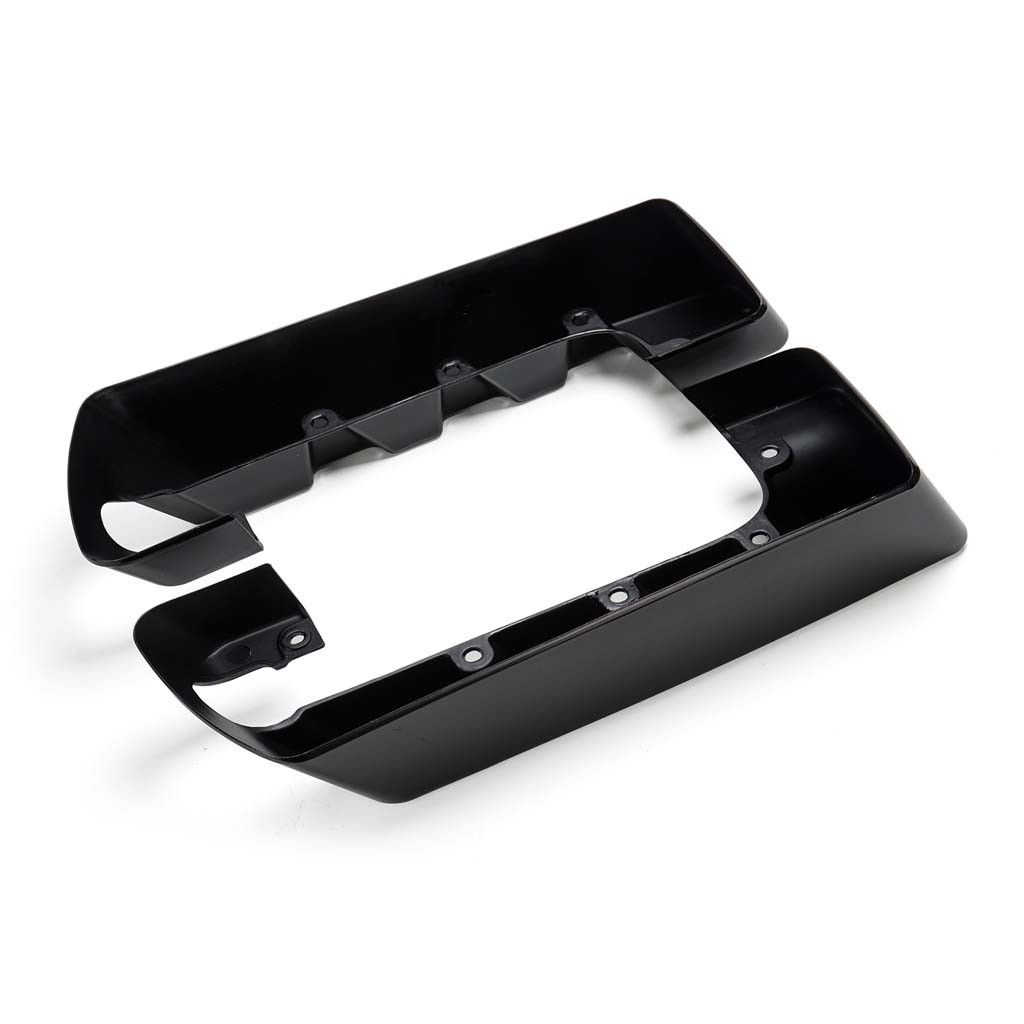 Hogworks Vivid Black 3" Saddlebag Extensions w/ Dual Cut Exhaust for Harley® Touring '14-'25