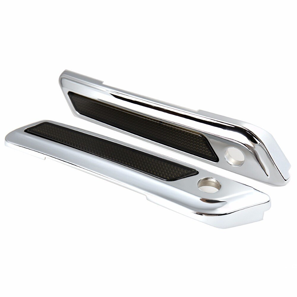 Hogworks Smoked Saddlebag Latch Cover Reflectors for Harley® Touring '14-'25