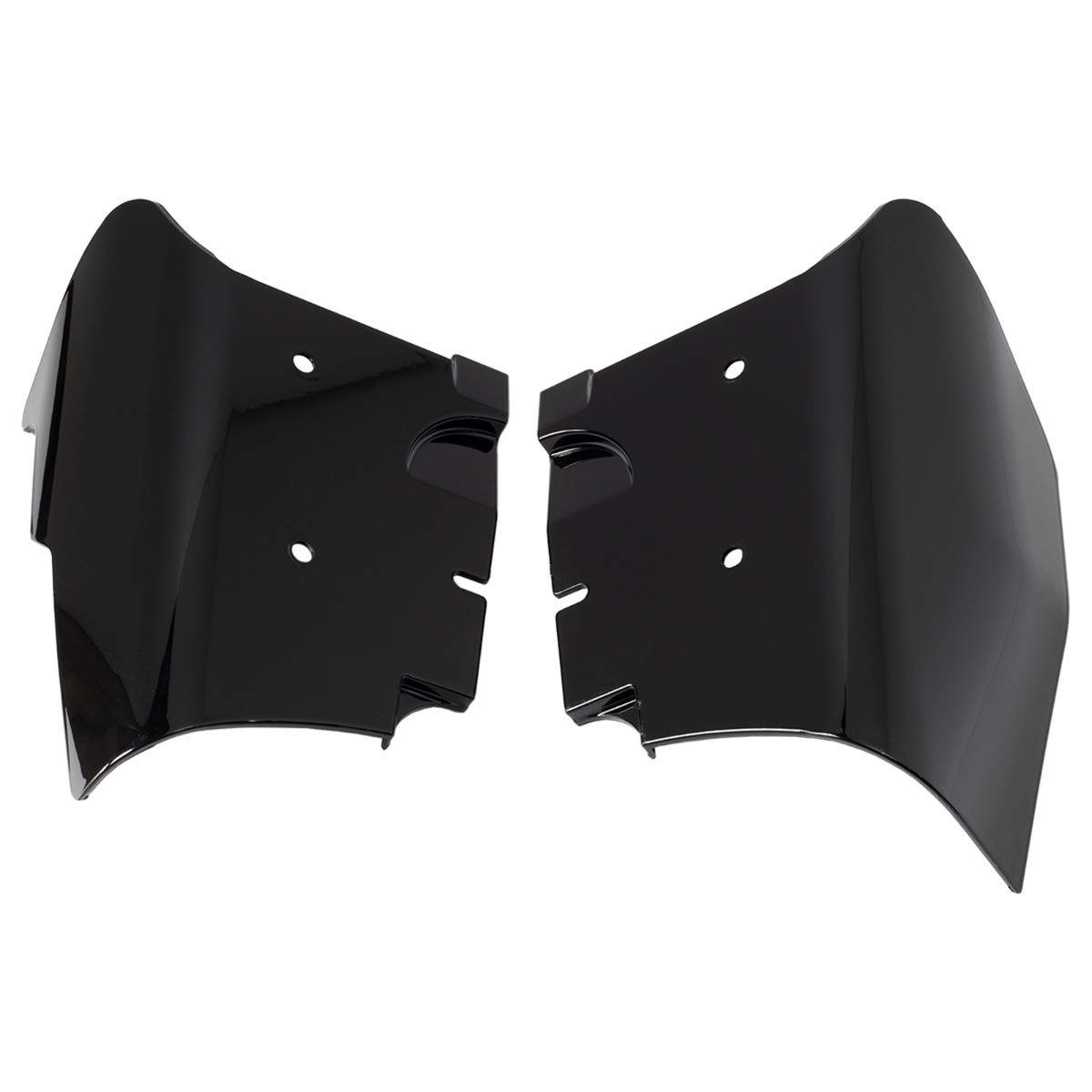 Hogworks Mid-frame Air Deflectors in Vivid Black for Harley® Softail 08-'17