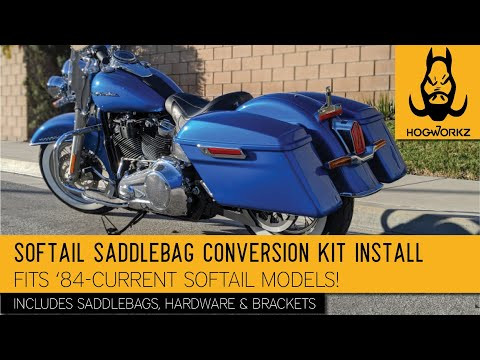 Hogworks Conversion Brackets for Harley® Softail '18-'25 Touring Saddlebags | Black