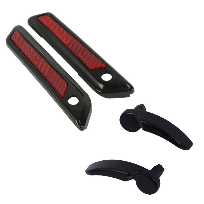 Hogworks Blackout Saddlebag Lid Lever & Latch Cover Set for Harley® Touring '14-'25