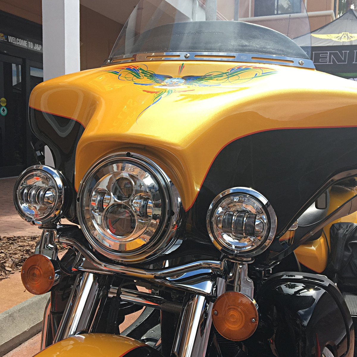 Hogworks 7" Led Chrome Headlight (daymaker Replacement) for Harley® Touring & Softail