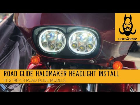 Hogworks Dual Led Blackout Headlight for Harley® Road Glide '98-'13