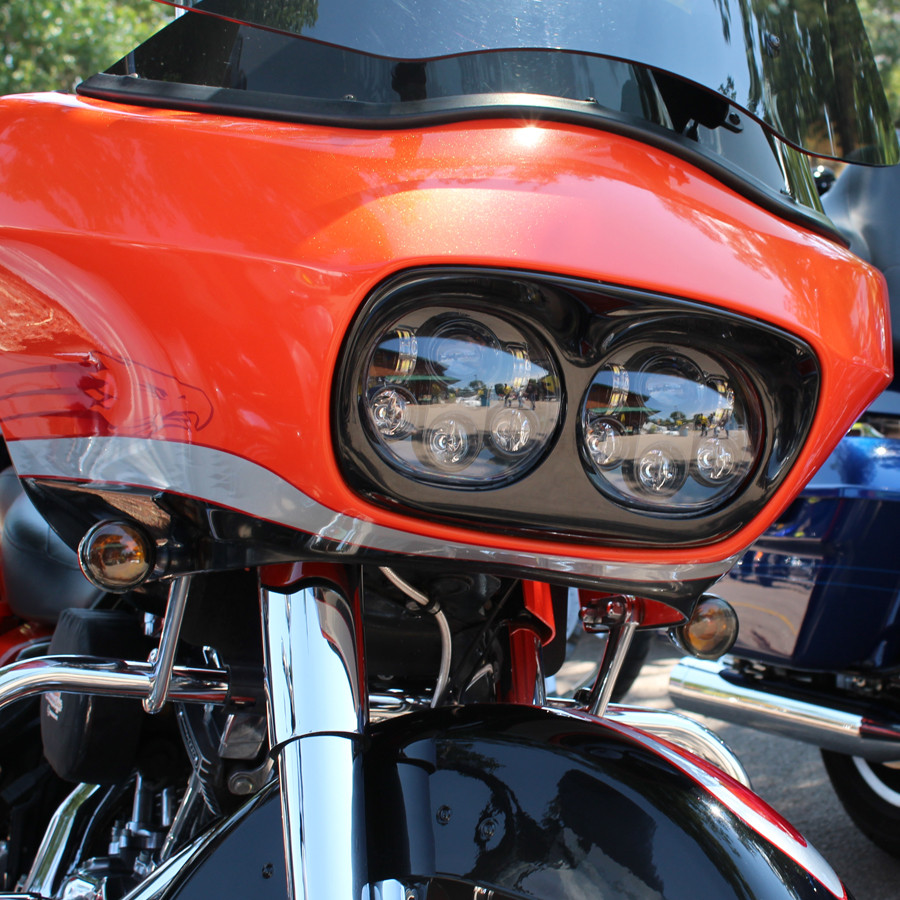 Hogworks Dual Led Blackout Headlight for Harley® Road Glide '98-'13