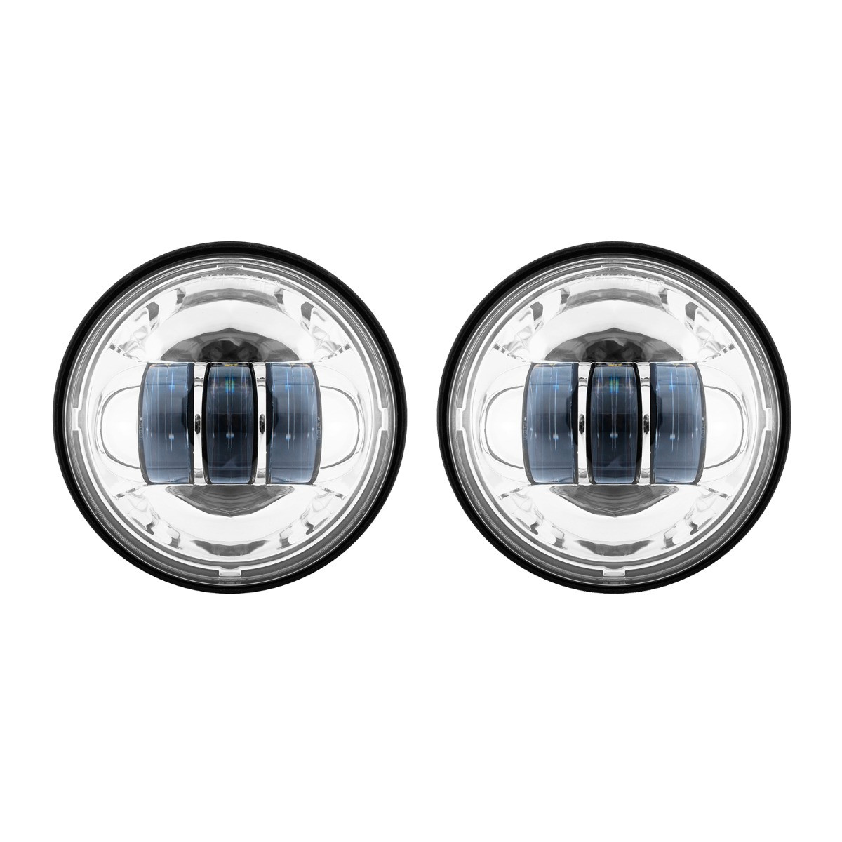 Hogworks Chrome 4.5" Led Auxiliary Passing Lamps for Harley® & Indian®