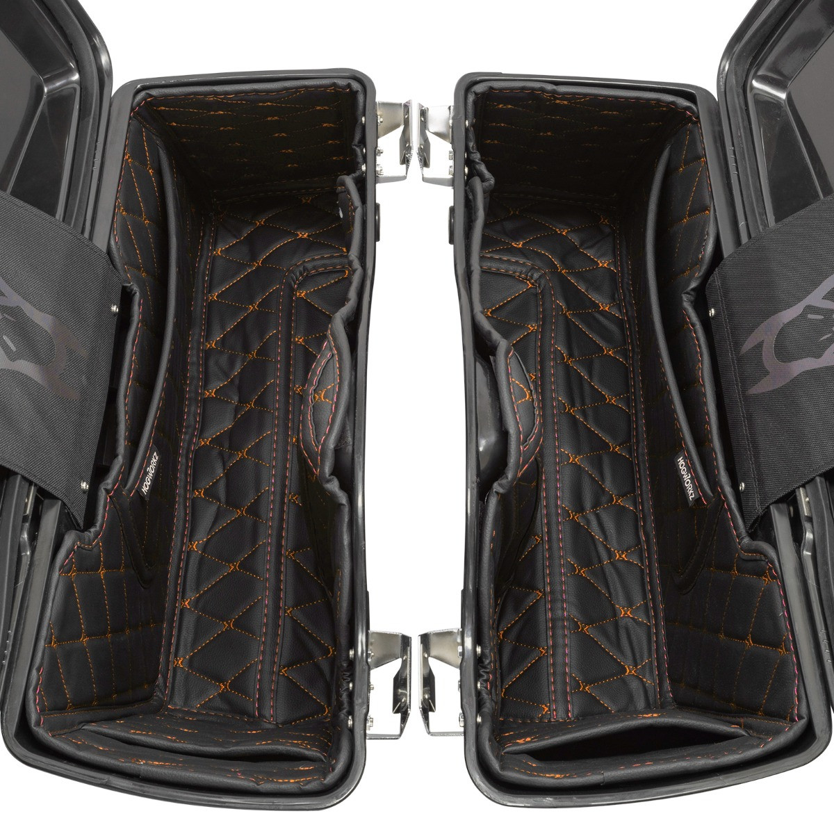 Hogworks Hogworkz® Harley® Standard Saddlebag Liners '94-'13 | Black w/ Orange Stitching Fits Harley® Oem