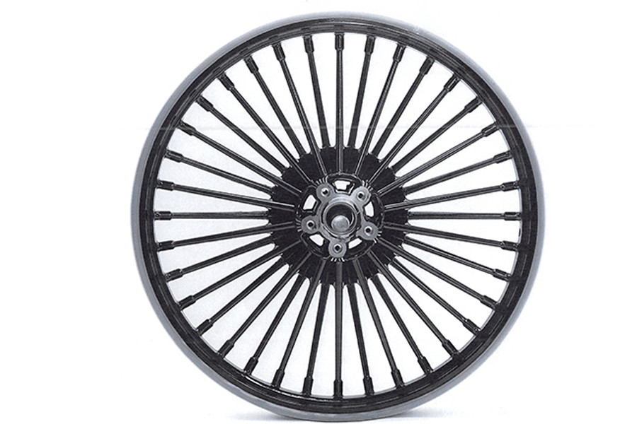 V-Twin #HD-FW-C364-BLA - 21 inch x 2.15 inch Duro 36 Fat Spoke Matte Black Wheel