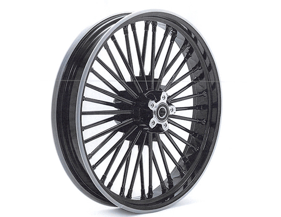 V-Twin - Front 21 inch x 3.15 inch Duro 36 Fat Spoke Matte Black Whee