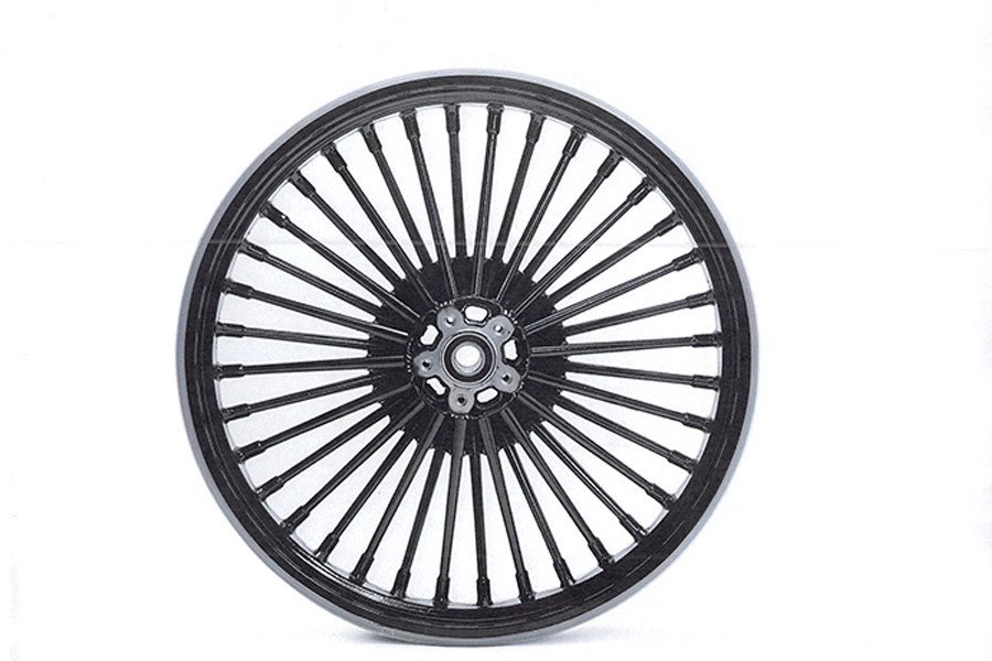 V-Twin - Front 21 inch x 3.15 inch Duro 36 Fat Spoke Matte Black Whee