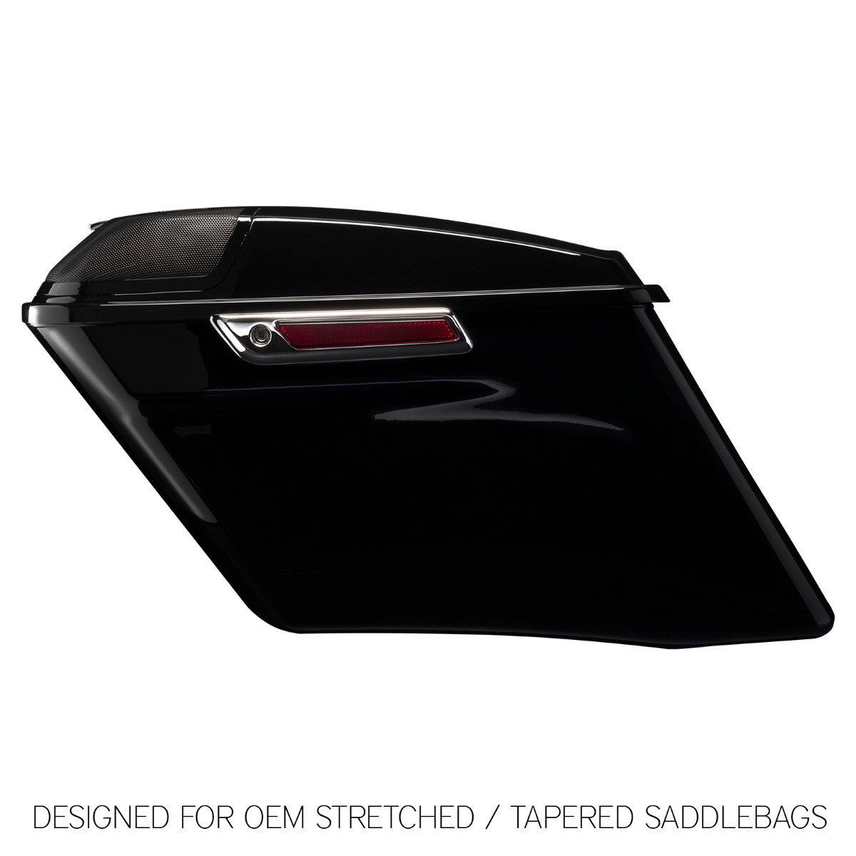 Hogworks Hogworkz® Tapered Stretched Saddlebag Liners '14-'25 | Black w/ Silver Stitching Fits Harley® Oem