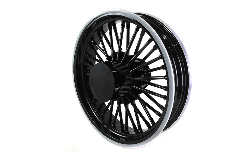 V-Twin - Front 16 inch x 3.5 inch Duro 36 Fat Spoke Matte Black Wheel