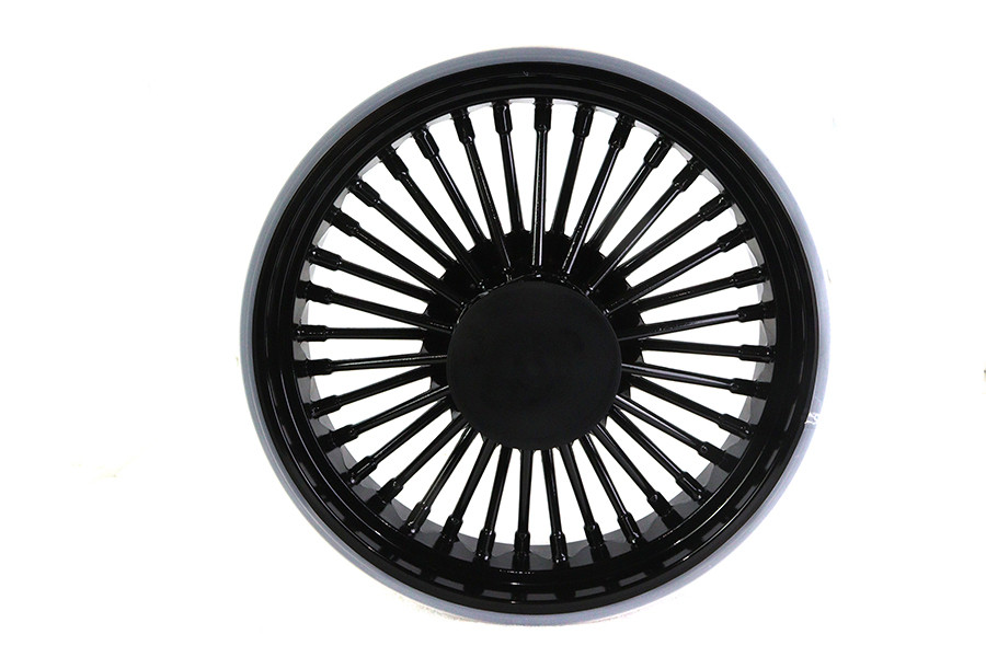 V-Twin - Front 16 inch x 3.5 inch Duro 36 Fat Spoke Matte Black Wheel