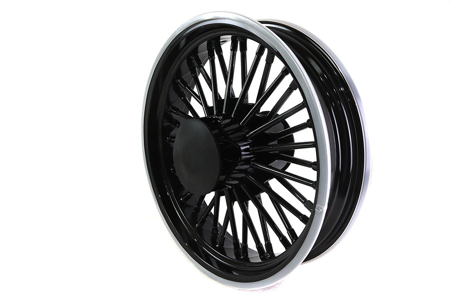 V-Twin - Front 16 inch x 3.5 inch Duro 36 Fat Spoke Matte Black Wheel