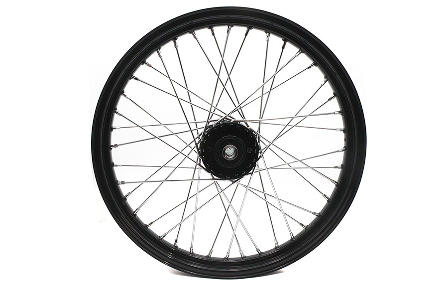 V-Twin #51699 - 21 inch x 2.15 inch Front Spool Wheel Black