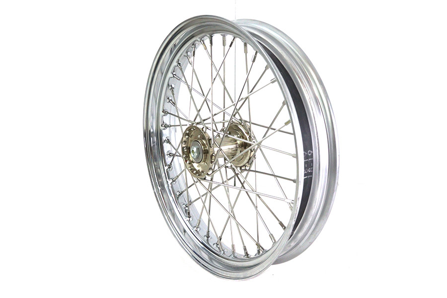 V-Twin #61031C - WR 19 inch X 3.00 Front Spool Wheel with Chrome Rim