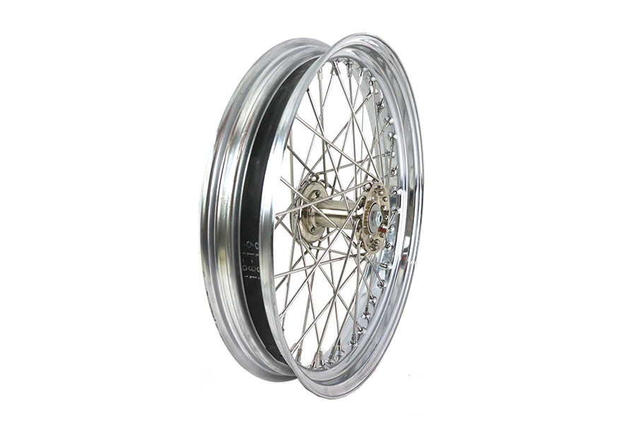 V-Twin #61031C - WR 19 inch X 3.00 Front Spool Wheel with Chrome Rim