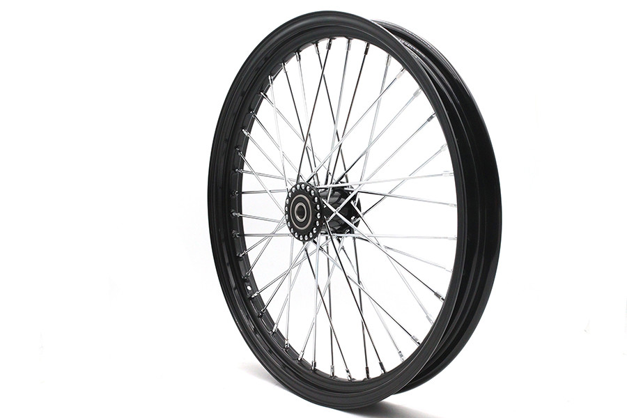 V-Twin #51697 - 21 inch x 2.15 inch Front Spool Wheel Black