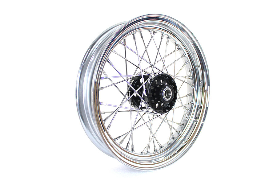V-Twin #61062B - 16 inch x 3.00 inch KH Type Star Hub Wheel Black