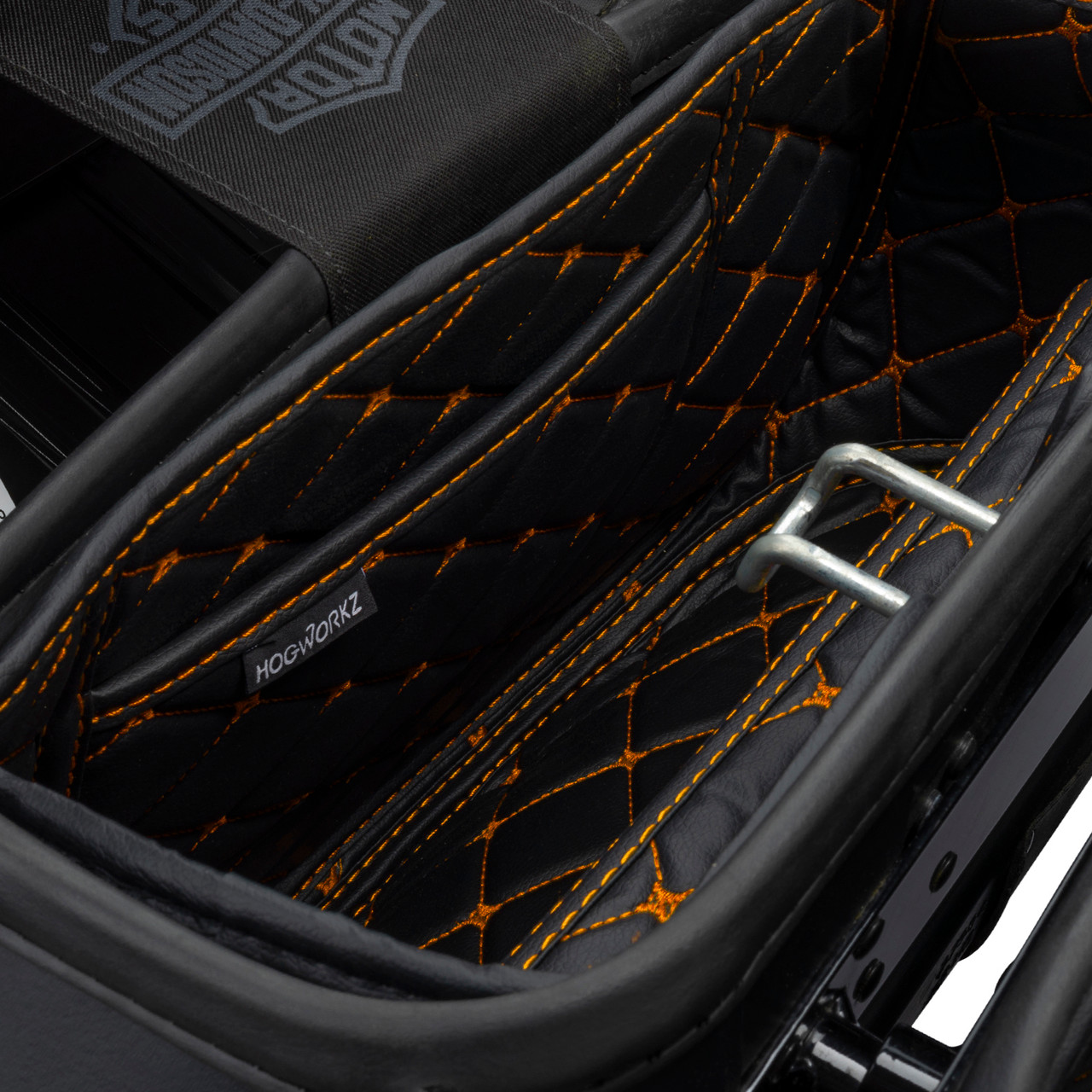 Hogworks Hogworkz® Saddlebag Liners Fits Oem Softail Heritage '18-'25 | Orange Stitching