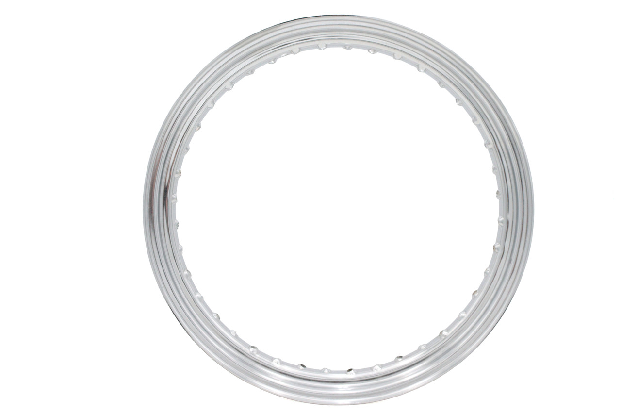 V-Twin #11224N - 19 inch x 2.50 inch Drop Center Chrome Wheel Rim