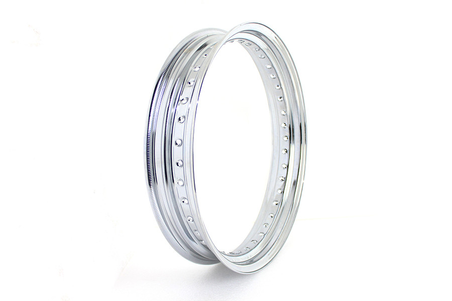 V-Twin #89664 - 18 inch X 3.00 inch Drop Center Chrome Wheel Rim