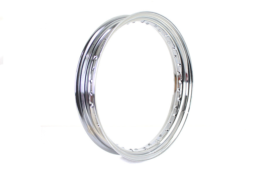 V-Twin #89665 - 19 inch X 3.00 inch Drop Center Chrome Wheel Rim
