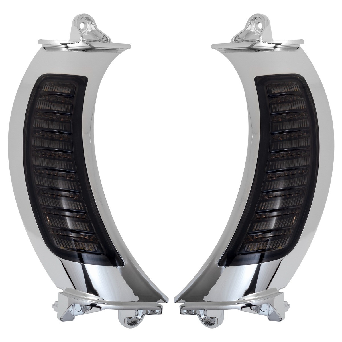 Hogworks Visionz Led Turn Signal / Drl Vent Inserts for Harley® Road Glide '15-'25 | Chrome