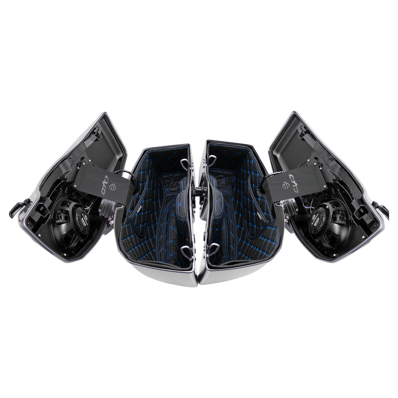 Hogworks Hogworkz® Saddlebag Liners for Harley® Cvo '23-'25 | Black w/ Blue Stitching
