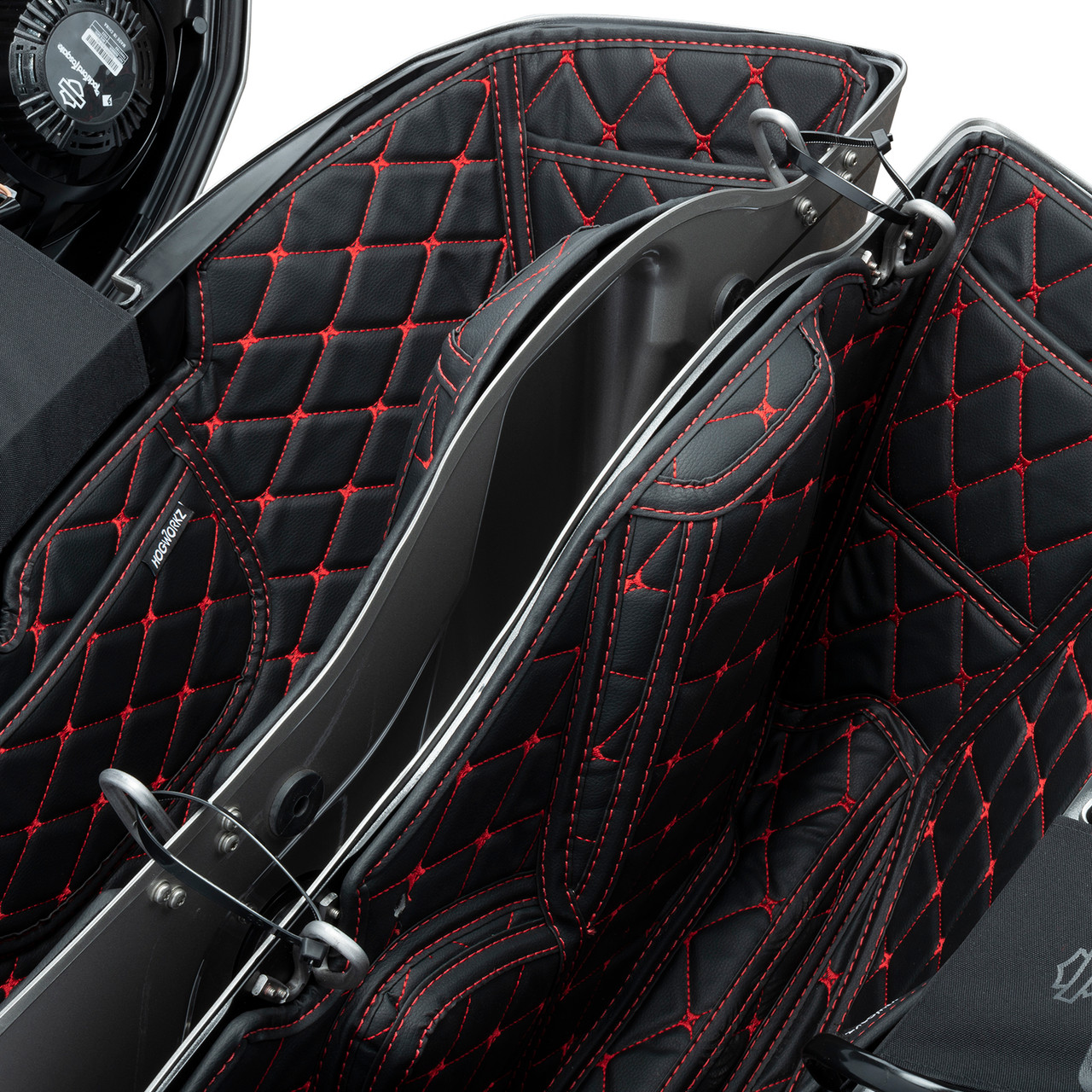 Hogworks Hogworkz® Saddlebag Liners for Harley® Cvo '23-'25 | Black w/ Red Stitching