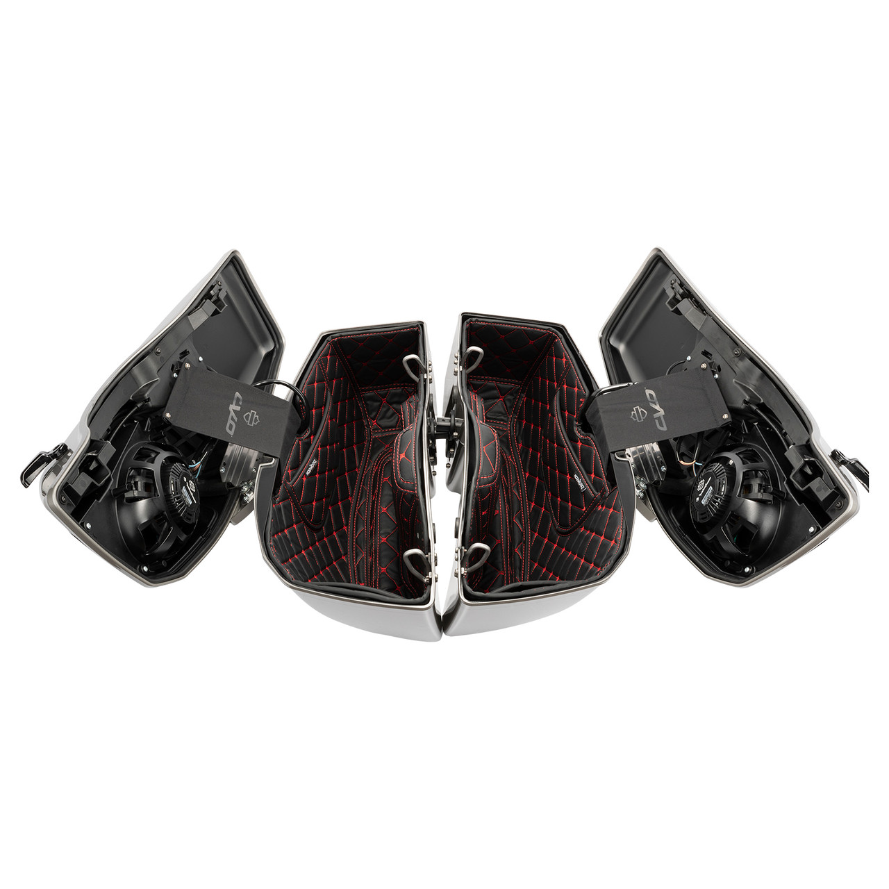 Hogworks Hogworkz® Saddlebag Liners for Harley® Cvo '23-'25 | Black w/ Red Stitching