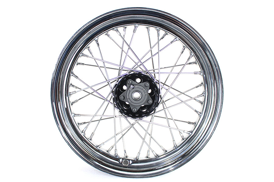 V-Twin #19472S - 16 inch X 3.00 inch Replica Front or Rear Spoke Wheel