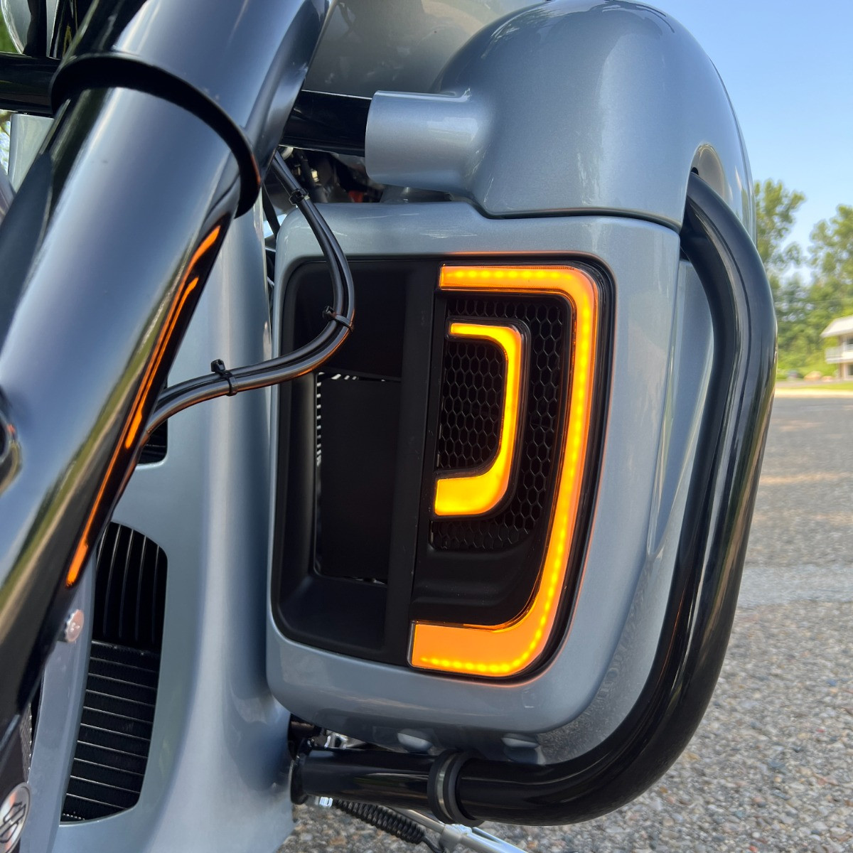 Hogworks Hogworkz® Lumipro Led Lower Fairing Inserts for Harley® Touring '14-'25 | Chrome