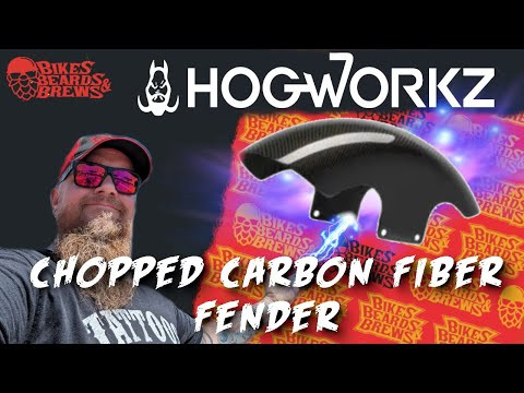 Hogworks Hogworkz® 100% Carbon Fiber Chopped Front Fender for Harley® Touring '96-'25