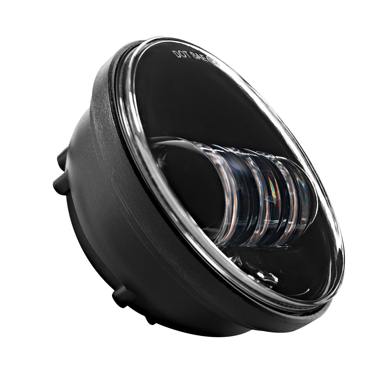 Hogworks 7" Led Blackout Headlight w/ Auxiliary Passing Lamps for Indian® Motorcycles