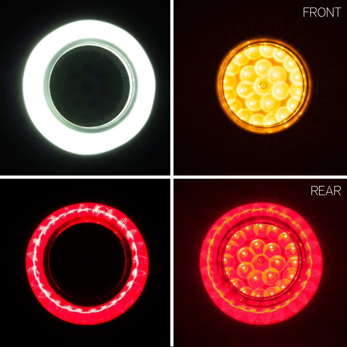 Hogworks Hogworkz® Halomaker® Led Front & Rear Turn Signals for Harley-davidson® | 1157 Base, Bullet Lens