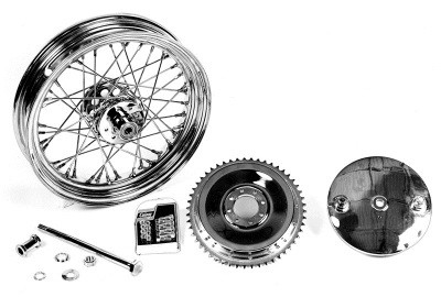 V-Twin - 16 inch x 3.00 inch Wheel and Brake Drum Assembly Chrome