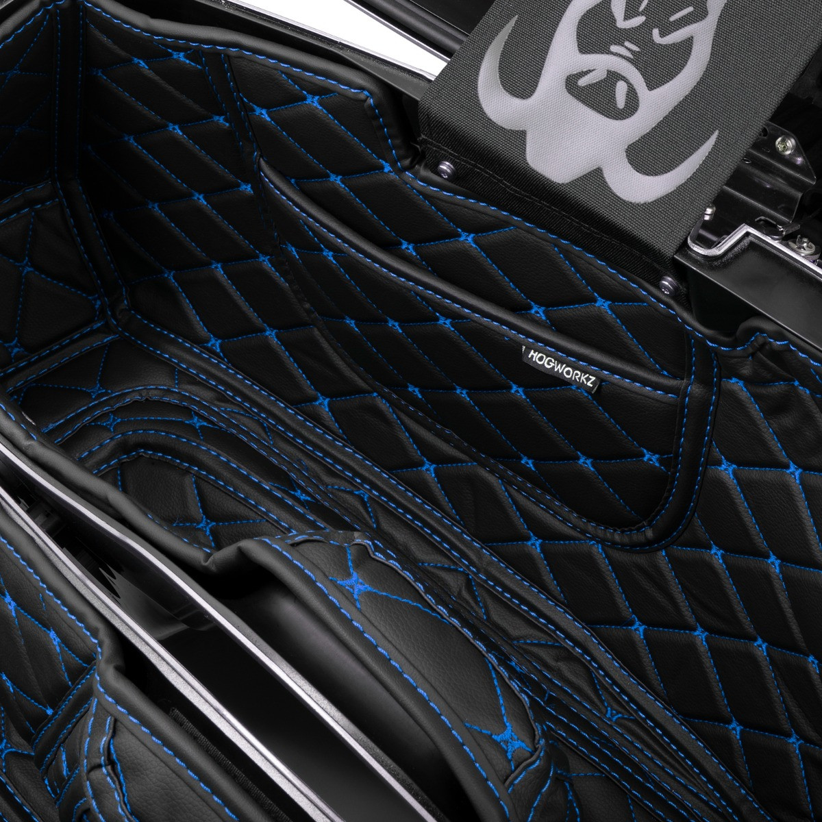 Hogworks Hogworkz® Saddlebag Liners for Harley® Street Glide & Road Glide '24-'25 | Black w/ Blue Stitching