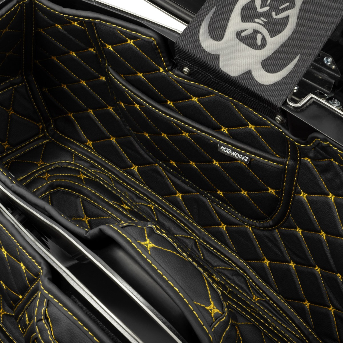 Hogworks Hogworkz® Saddlebag Liners for Harley® Street Glide & Road Glide '24-'25 | Black w/ Gold Stitching