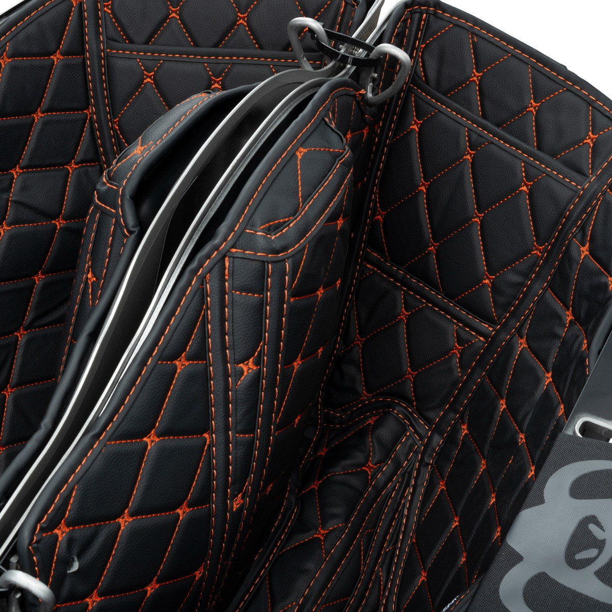 Hogworks Hogworkz® Saddlebag Liners for Harley® Street Glide & Road Glide '24-'25 | Black w/ Orange Stitching