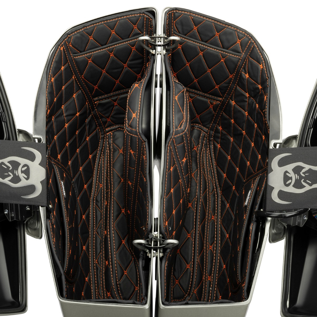 Hogworks Hogworkz® Saddlebag Liners for Harley® Street Glide & Road Glide '24-'25 | Black w/ Orange Stitching