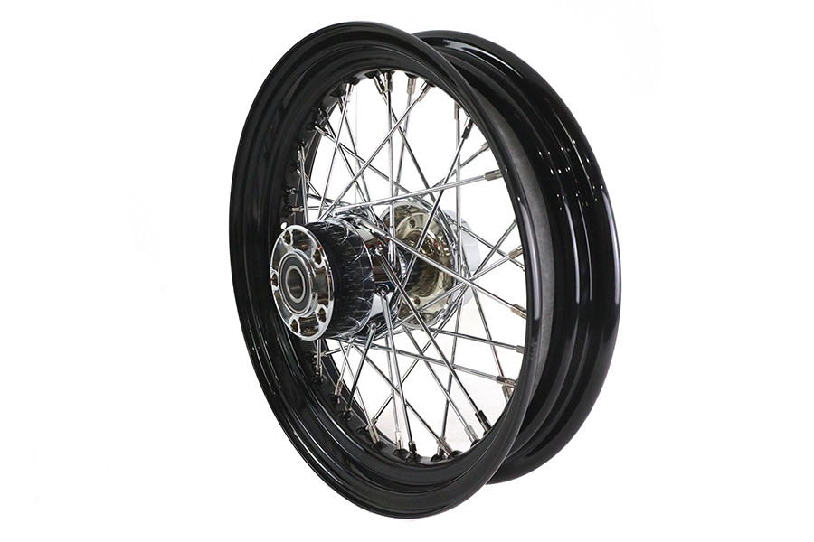 V-Twin #64390B - 16 inch x 3.00 inch Rear Spoke Wheel