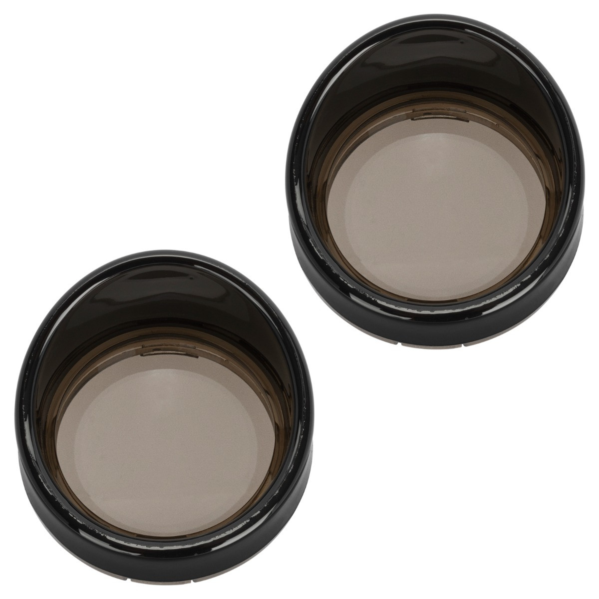 Hogworks Visor Turn Signal Trim Rings for Harley-davidson® Models | 1157 Bullet Style Lens ( Black / Smoked )