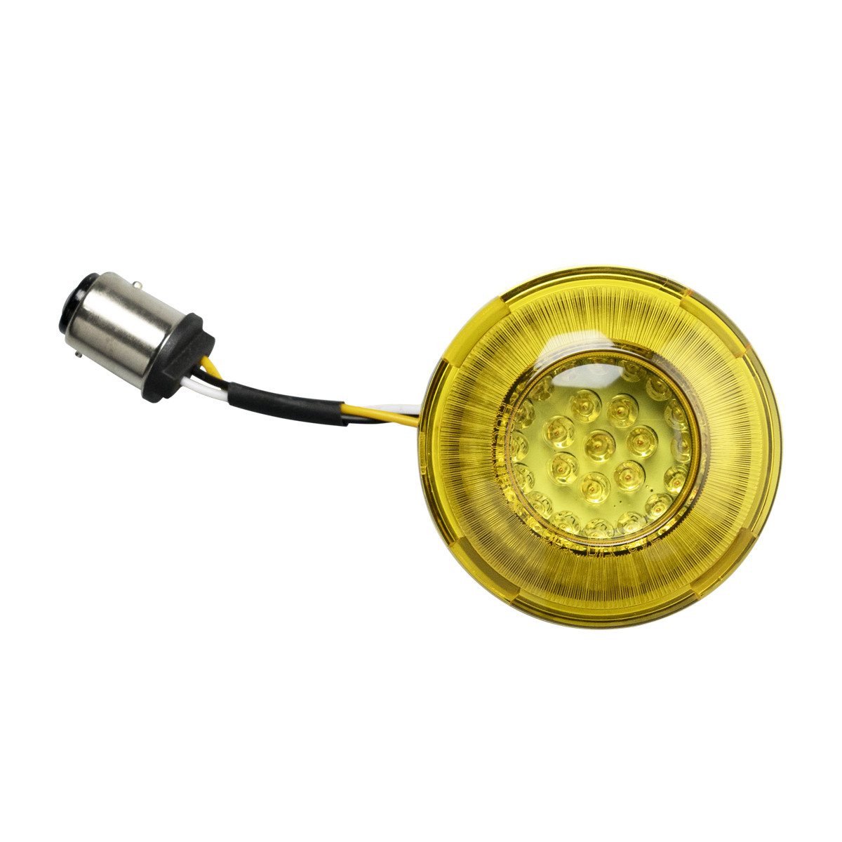 Hogworks Hogworkz® Goldtooth Led Front Turn Signals for Harley-davidson® | 1157 Base, Bullet Lens