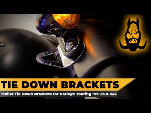 Hogworks Hogworkz® Trailer Tie Down Brackets for Harley® Touring '97-'23 | Chrome