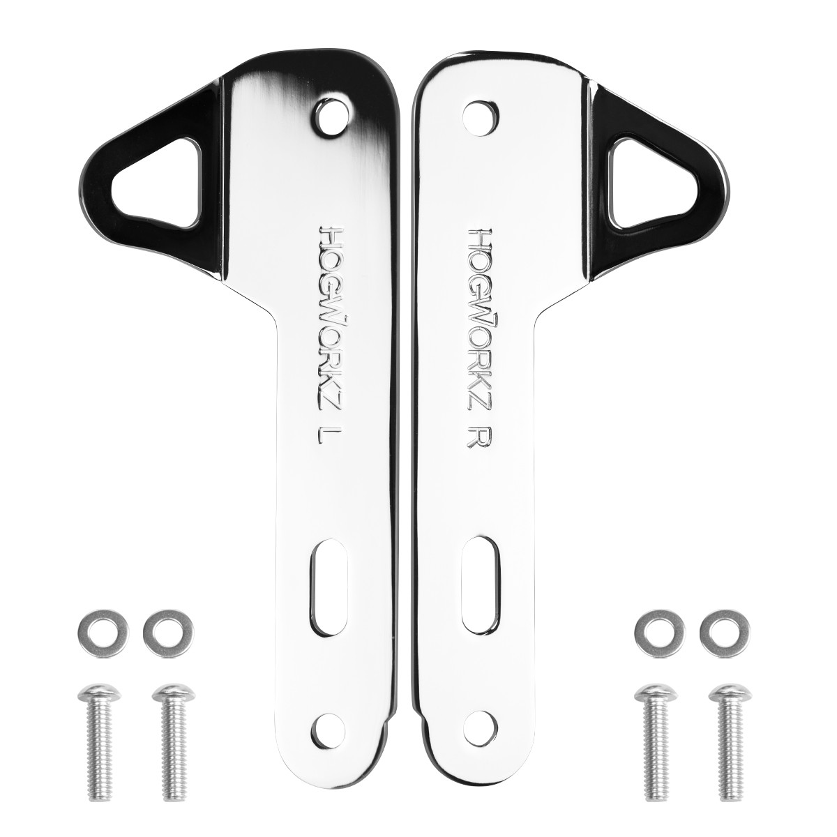 Hogworks Hogworkz® Trailer Tie Down Brackets for Harley® Touring '97-'23 | Chrome