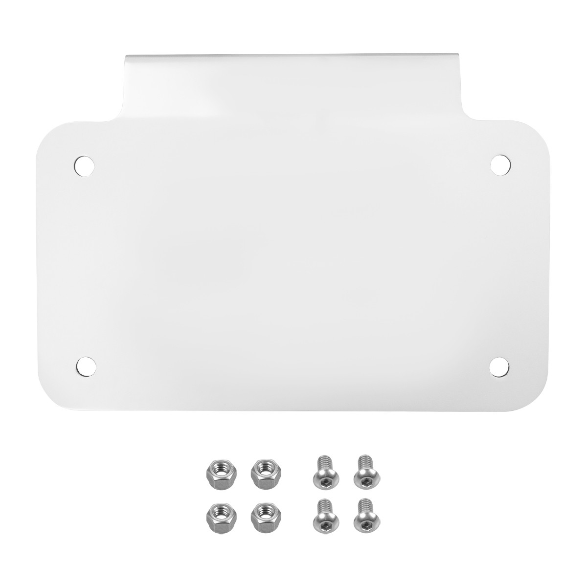 Hogworks Hogworkz® Horizontal Saddlebag License Plate Mount | Chrome