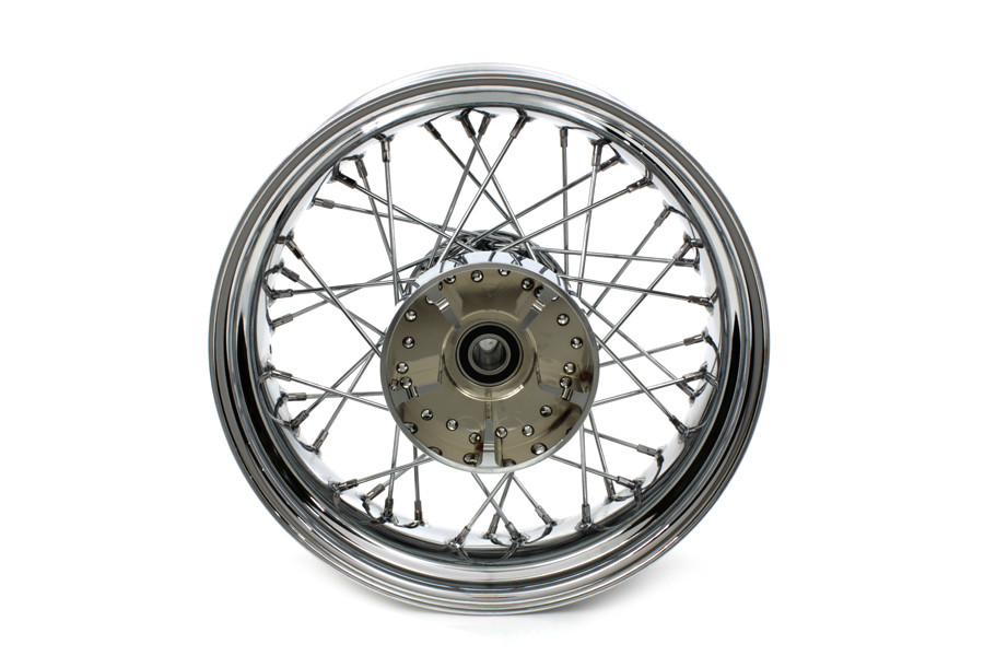 V-Twin #64398N - 16 inch x 5.00 inch Replica Rear Spoke Wheel