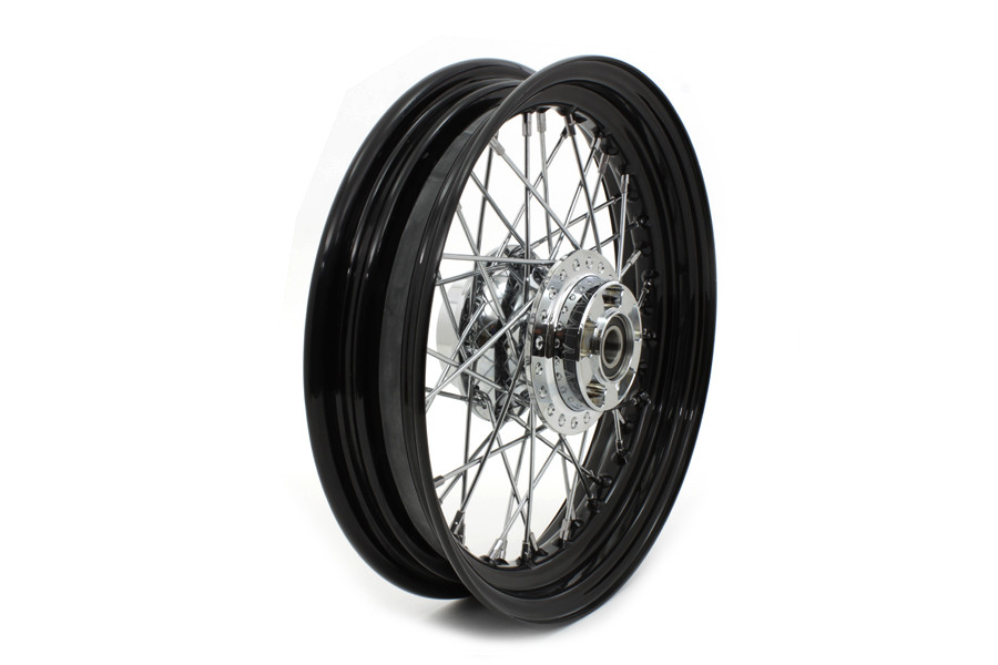V-Twin #64442B - 16 inch x 3.00 inch Front Spoke Wheel