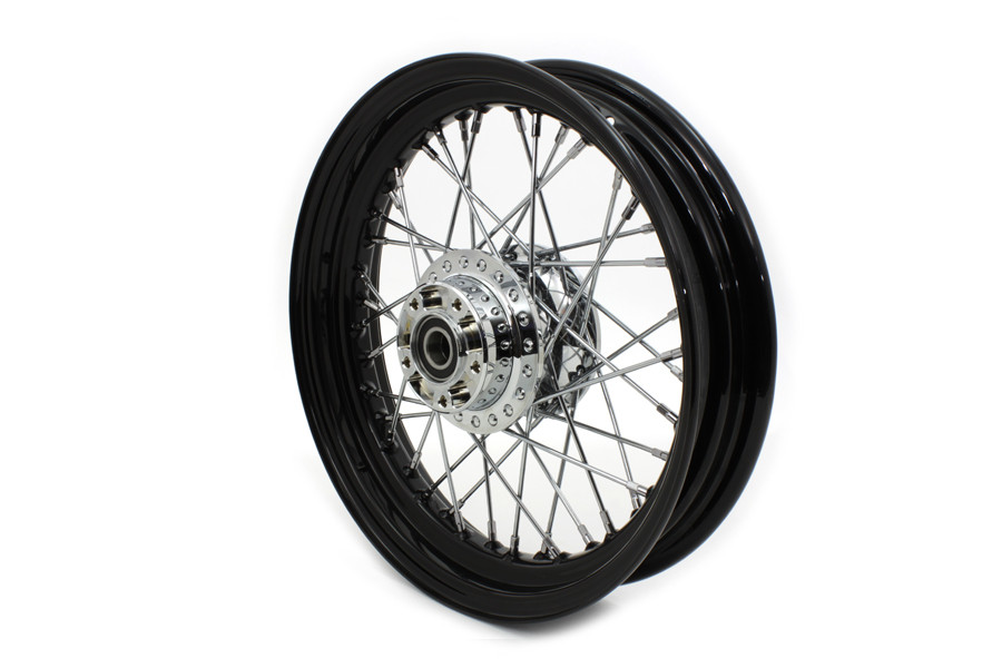 V-Twin #64442B - 16 inch x 3.00 inch Front Spoke Wheel