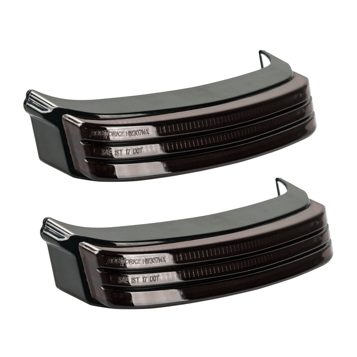 Hogworks Hogworkz® Trilogy Led Saddlebag Lights for Harley® Touring '14-'25 | Black (smoked Lens)